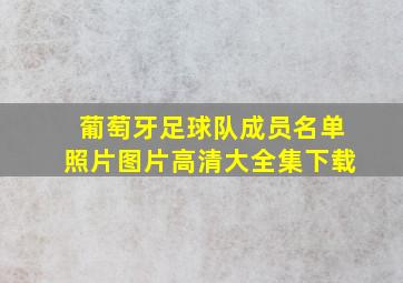 葡萄牙足球队成员名单照片图片高清大全集下载