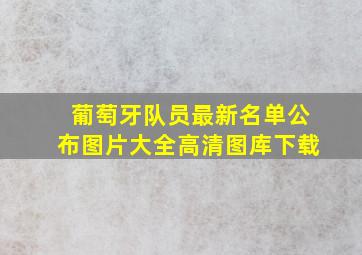 葡萄牙队员最新名单公布图片大全高清图库下载