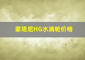 蒙塔尼HG水滴轮价格