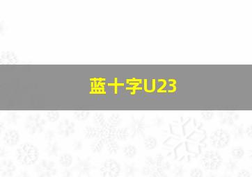 蓝十字U23