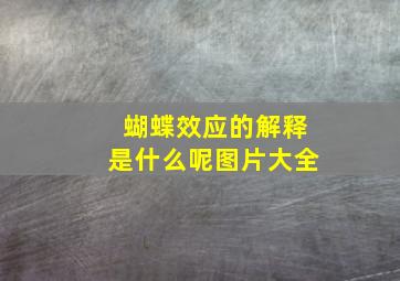 蝴蝶效应的解释是什么呢图片大全