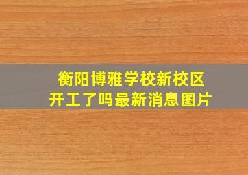 衡阳博雅学校新校区开工了吗最新消息图片