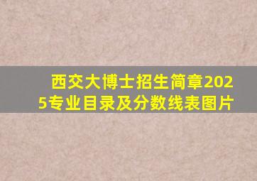 西交大博士招生简章2025专业目录及分数线表图片