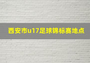 西安市u17足球锦标赛地点