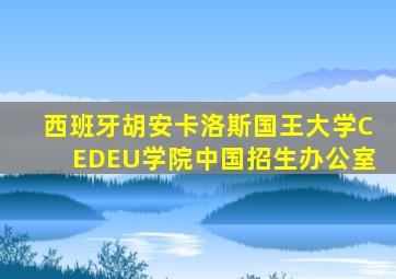 西班牙胡安卡洛斯国王大学CEDEU学院中国招生办公室