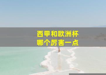 西甲和欧洲杯哪个厉害一点