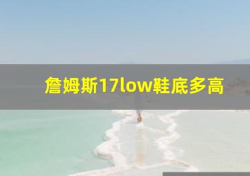 詹姆斯17low鞋底多高