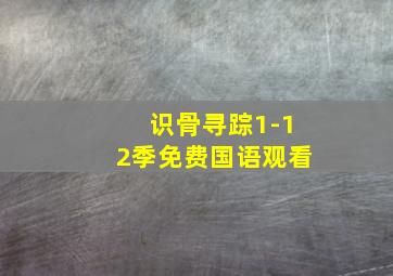 识骨寻踪1-12季免费国语观看