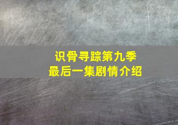 识骨寻踪第九季最后一集剧情介绍