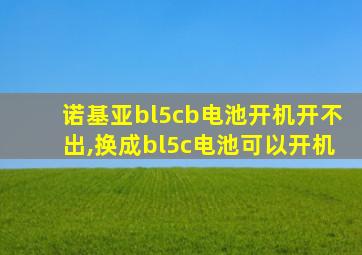 诺基亚bl5cb电池开机开不出,换成bl5c电池可以开机