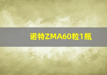 诺特ZMA60粒1瓶