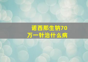 诺西那生钠70万一针治什么病