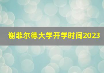 谢菲尔德大学开学时间2023