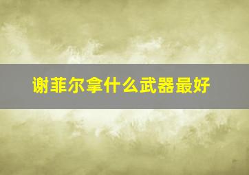 谢菲尔拿什么武器最好