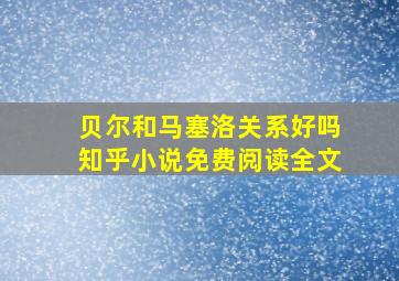 贝尔和马塞洛关系好吗知乎小说免费阅读全文