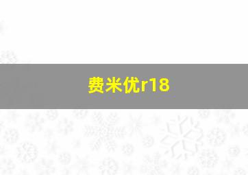 费米优r18