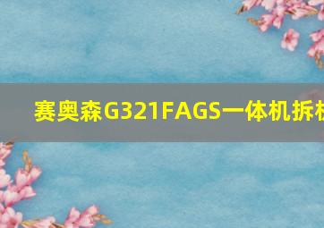 赛奥森G321FAGS一体机拆机