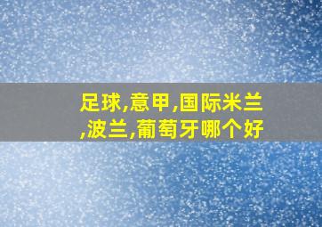 足球,意甲,国际米兰,波兰,葡萄牙哪个好