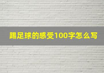 踢足球的感受100字怎么写