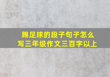 踢足球的段子句子怎么写三年级作文三百字以上