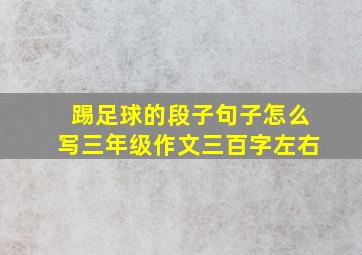 踢足球的段子句子怎么写三年级作文三百字左右