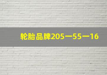 轮胎品牌205一55一16