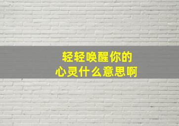 轻轻唤醒你的心灵什么意思啊