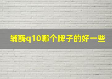 辅酶q10哪个牌子的好一些