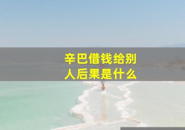 辛巴借钱给别人后果是什么