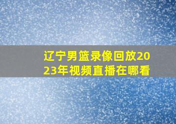 辽宁男篮录像回放2023年视频直播在哪看