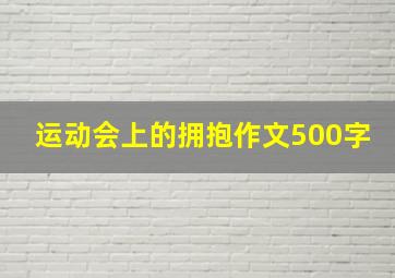 运动会上的拥抱作文500字