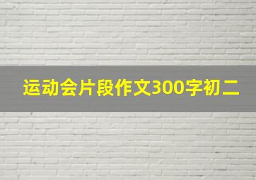 运动会片段作文300字初二