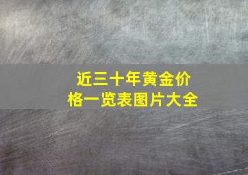 近三十年黄金价格一览表图片大全