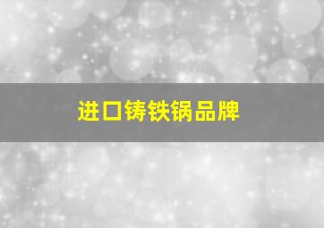 进口铸铁锅品牌