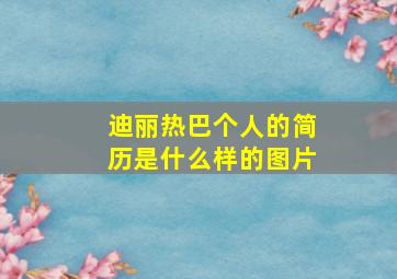 迪丽热巴个人的简历是什么样的图片