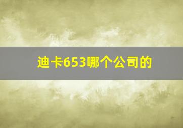 迪卡653哪个公司的