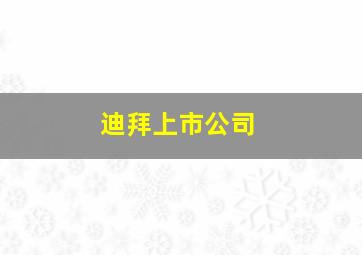 迪拜上市公司