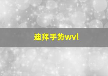 迪拜手势wvl