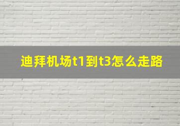 迪拜机场t1到t3怎么走路