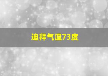 迪拜气温73度