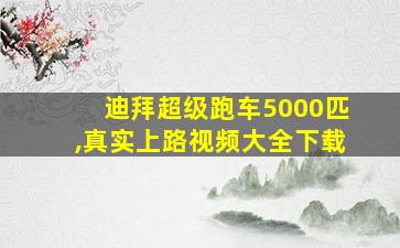 迪拜超级跑车5000匹,真实上路视频大全下载