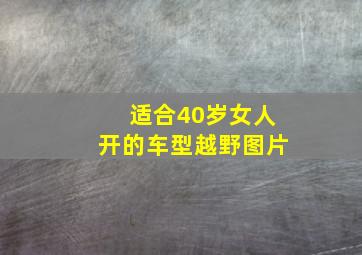 适合40岁女人开的车型越野图片