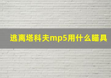 逃离塔科夫mp5用什么瞄具