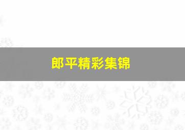 郎平精彩集锦