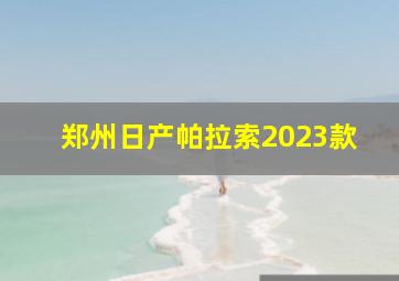 郑州日产帕拉索2023款