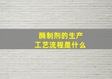 酶制剂的生产工艺流程是什么