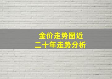 金价走势图近二十年走势分析