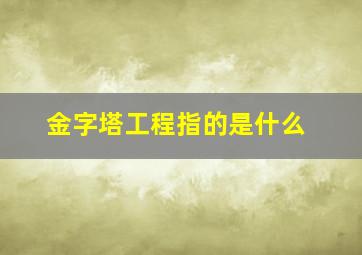 金字塔工程指的是什么