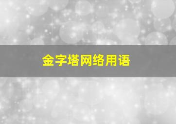 金字塔网络用语