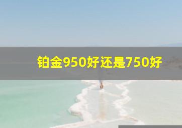 铂金950好还是750好